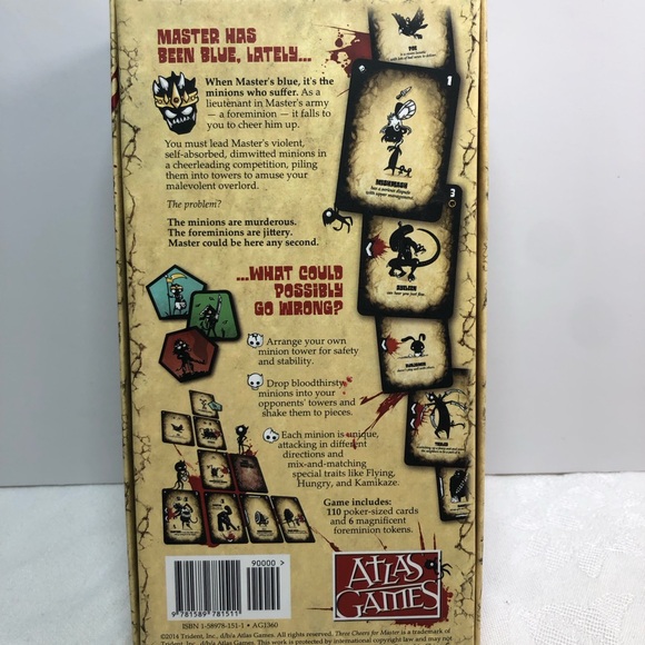 Three Cheers for Master Board/Card Game (Atlas Games, 2014) New - Picture 2 of 16